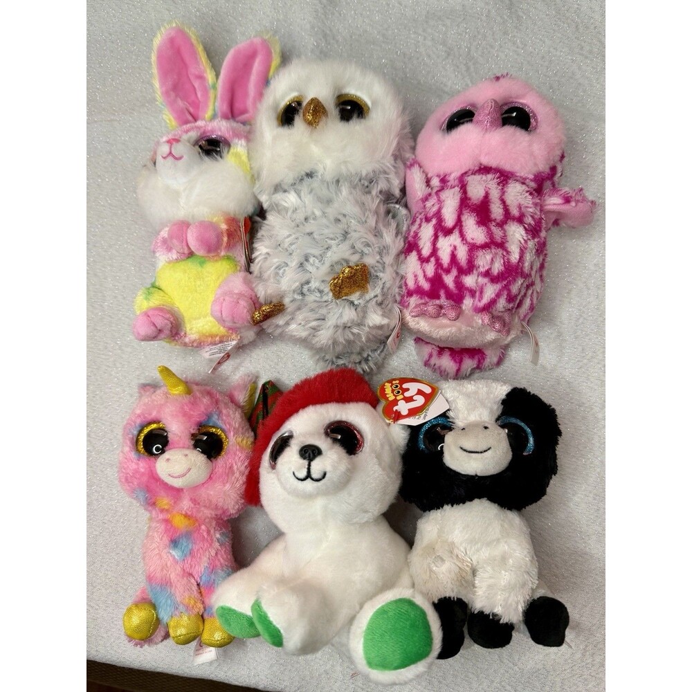 Lot Of 6 Beanie Boos Beanie Babies